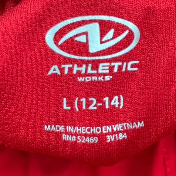 Athletic Works Red Vented Pockets Built In Underwear Lightweight Running Shorts - Picture 2 of 8